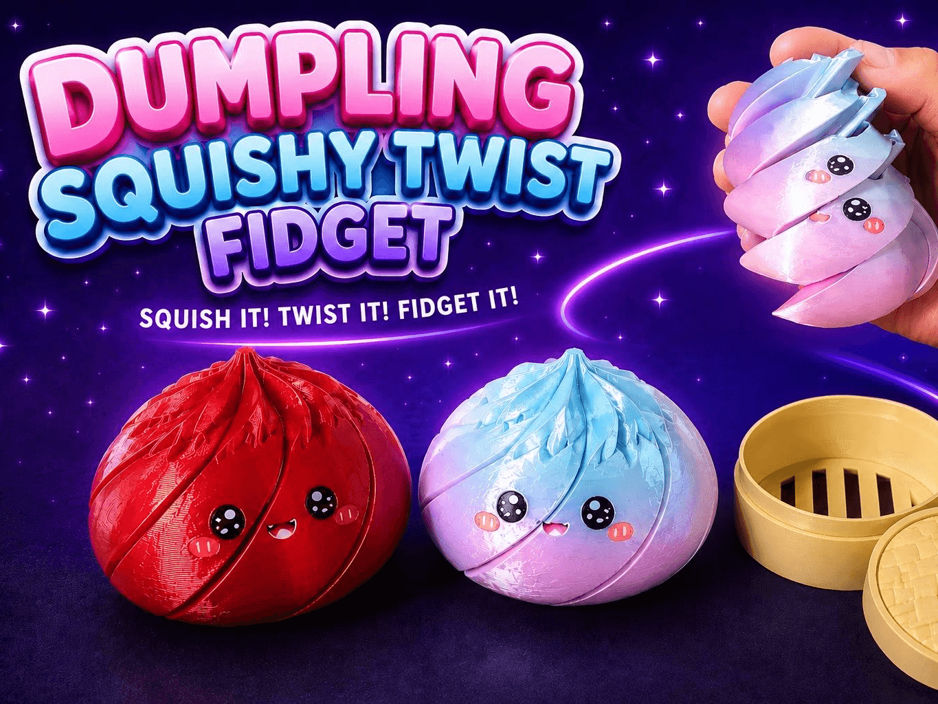 Dumpling Squishy Twist Fidget